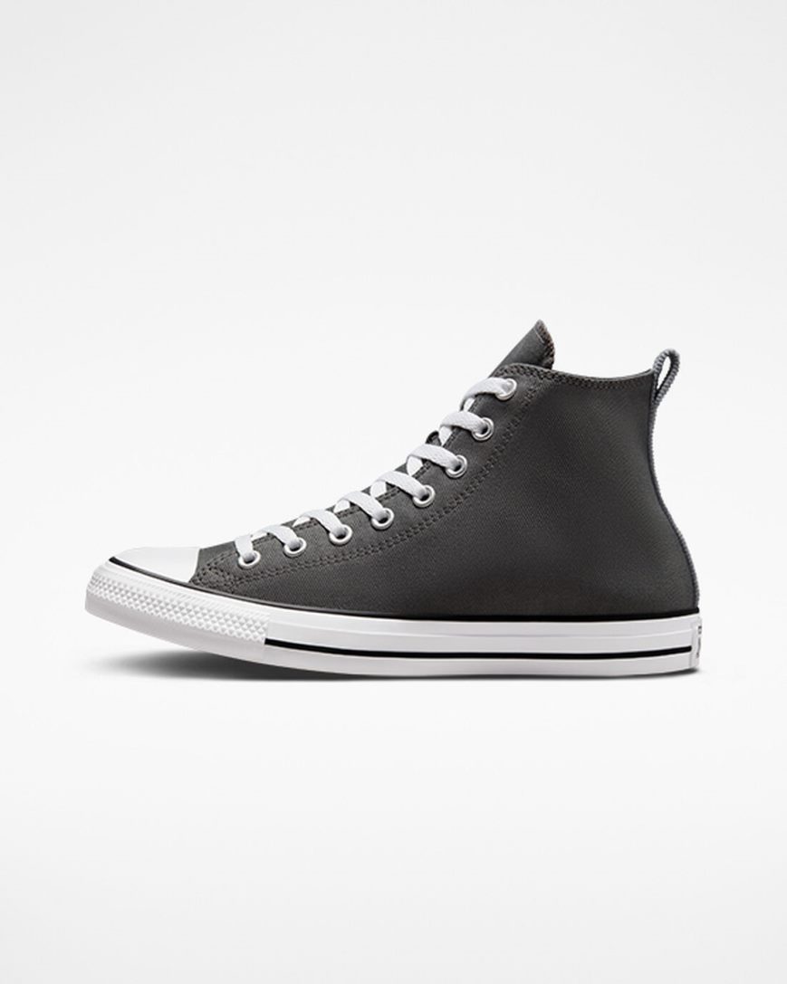 Women's Converse Chuck Taylor All Star Woven Twill High Top Shoes Grey / Black | AU 01563R